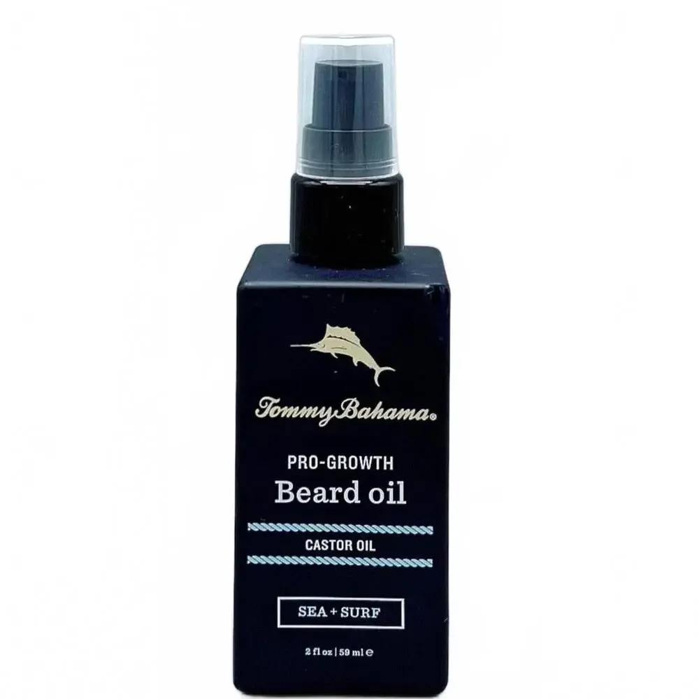 Tommy Bahama Pro-Growth Castor Oil Beard Oil ~Sea + Surf~ 2 fl oz NEW